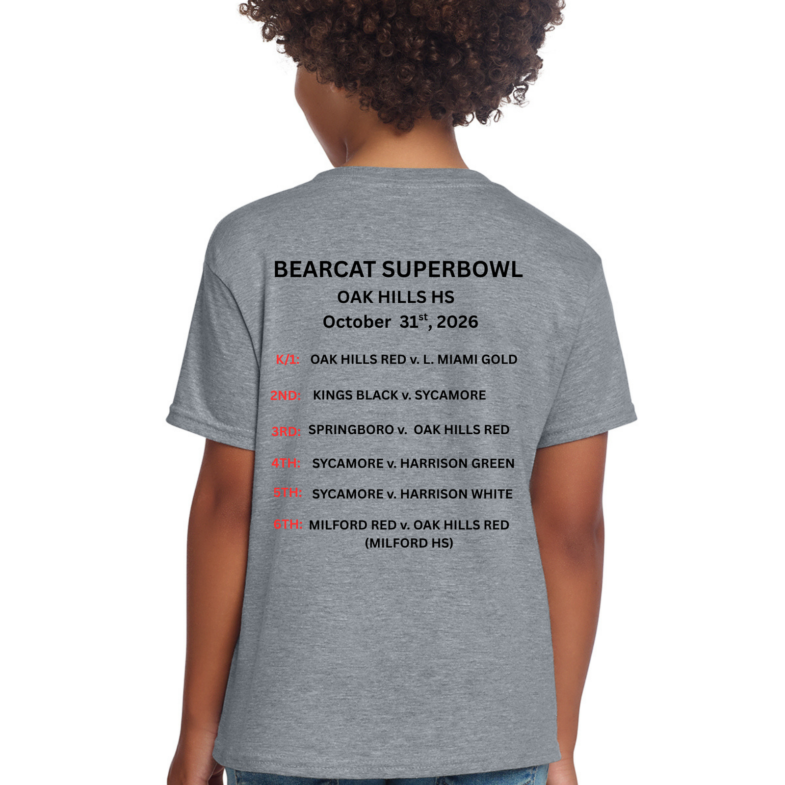 Official GCYFL Bearcat Super Bowl Youth Tshirt