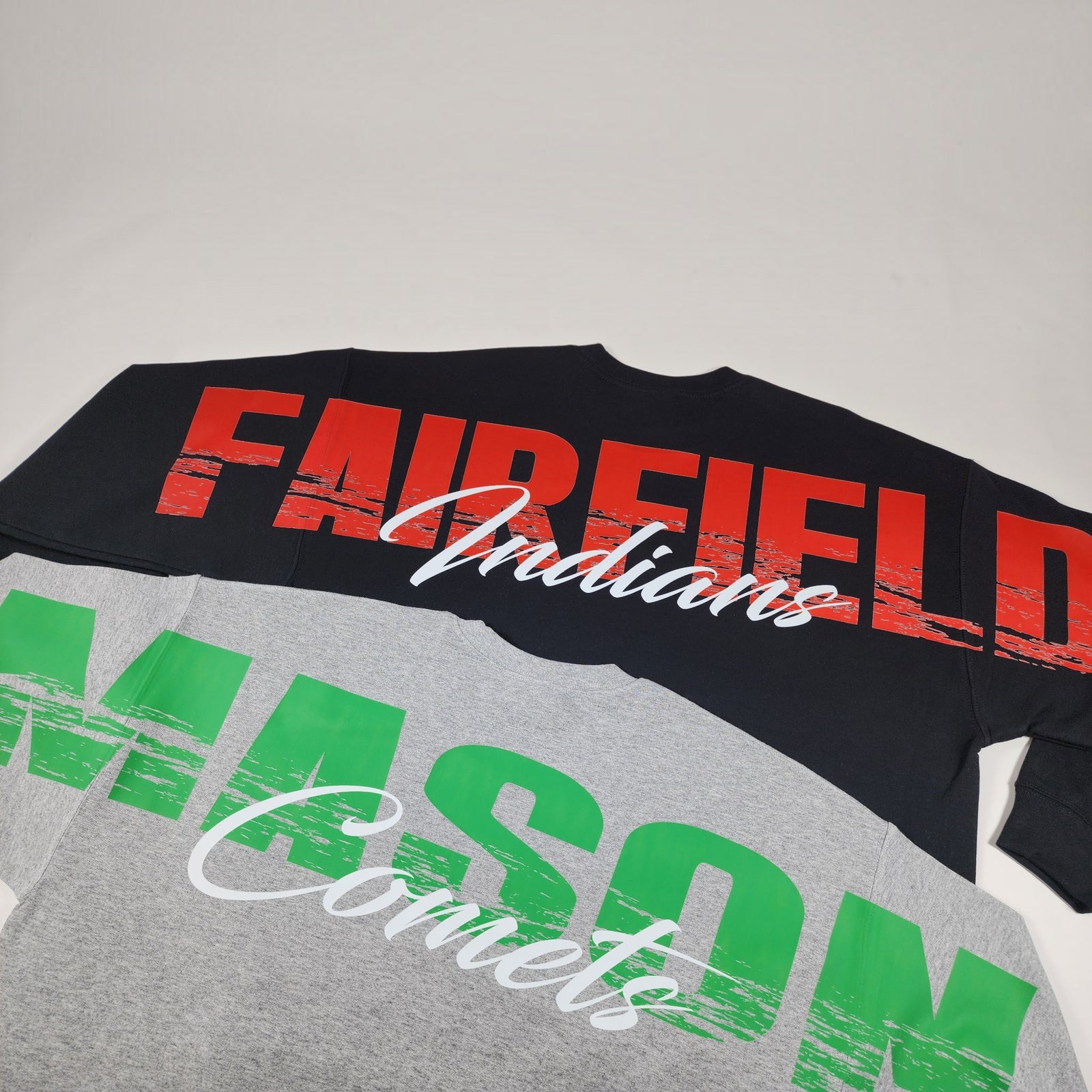 Custom School Spirit Sweatshirt | Personalized School Colors Big Back Spirit Wear