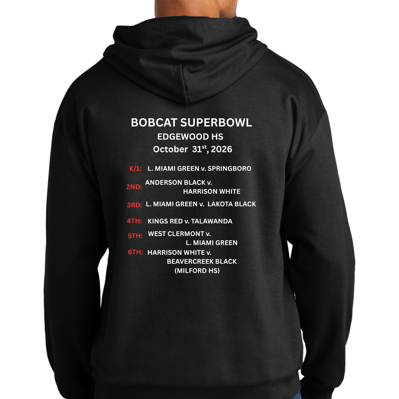 Official GCYFL Bobcat Super Bowl Adult Hoodie