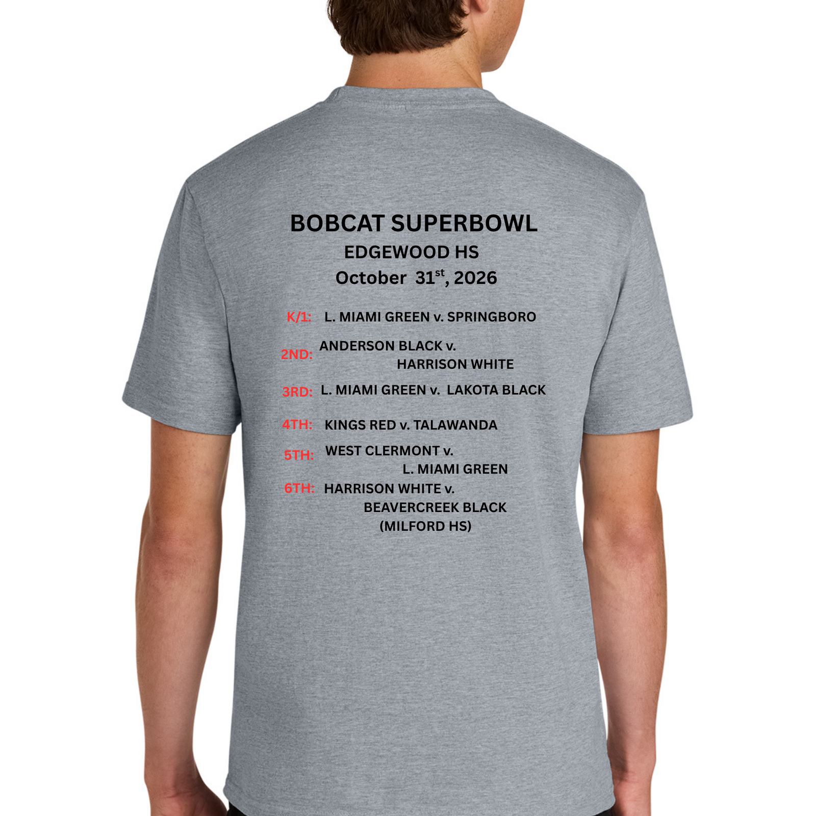 Official GCYFL Bobcat Super Bowl Adult Tshirt