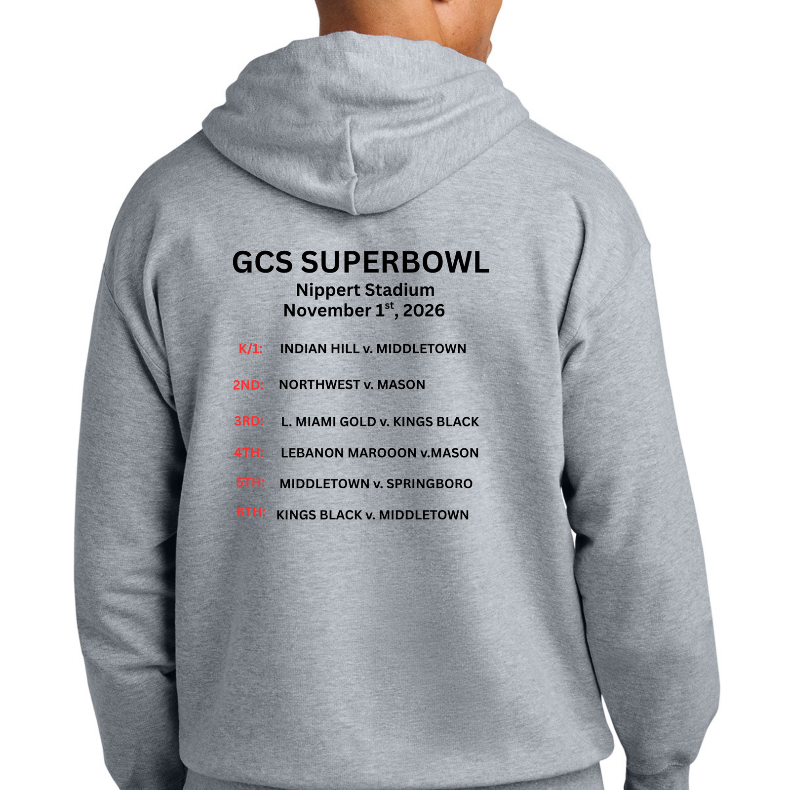 Official GCYFL GCS Super Bowl Adult Hoodie
