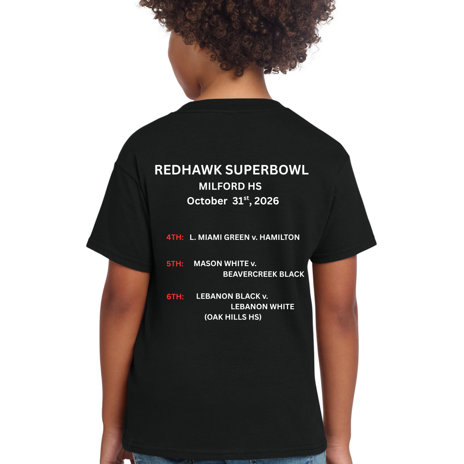 Official GCYFL Redhawk Super Bowl Youth Tshirt