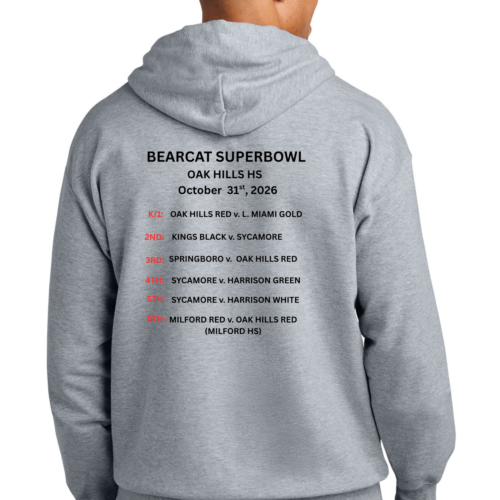 Official GCYFL Bearcat Super Bowl Adult Hoodie