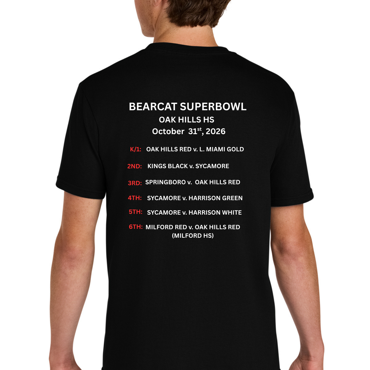 Official GCYFL Bearcat Super Bowl Adult Tshirt