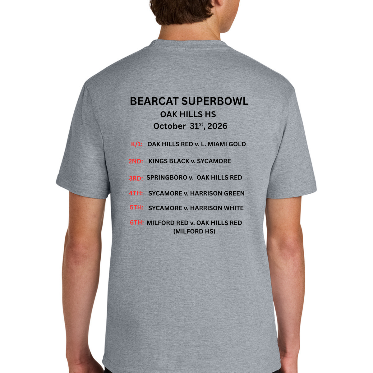 Official GCYFL Bearcat Super Bowl Adult Tshirt