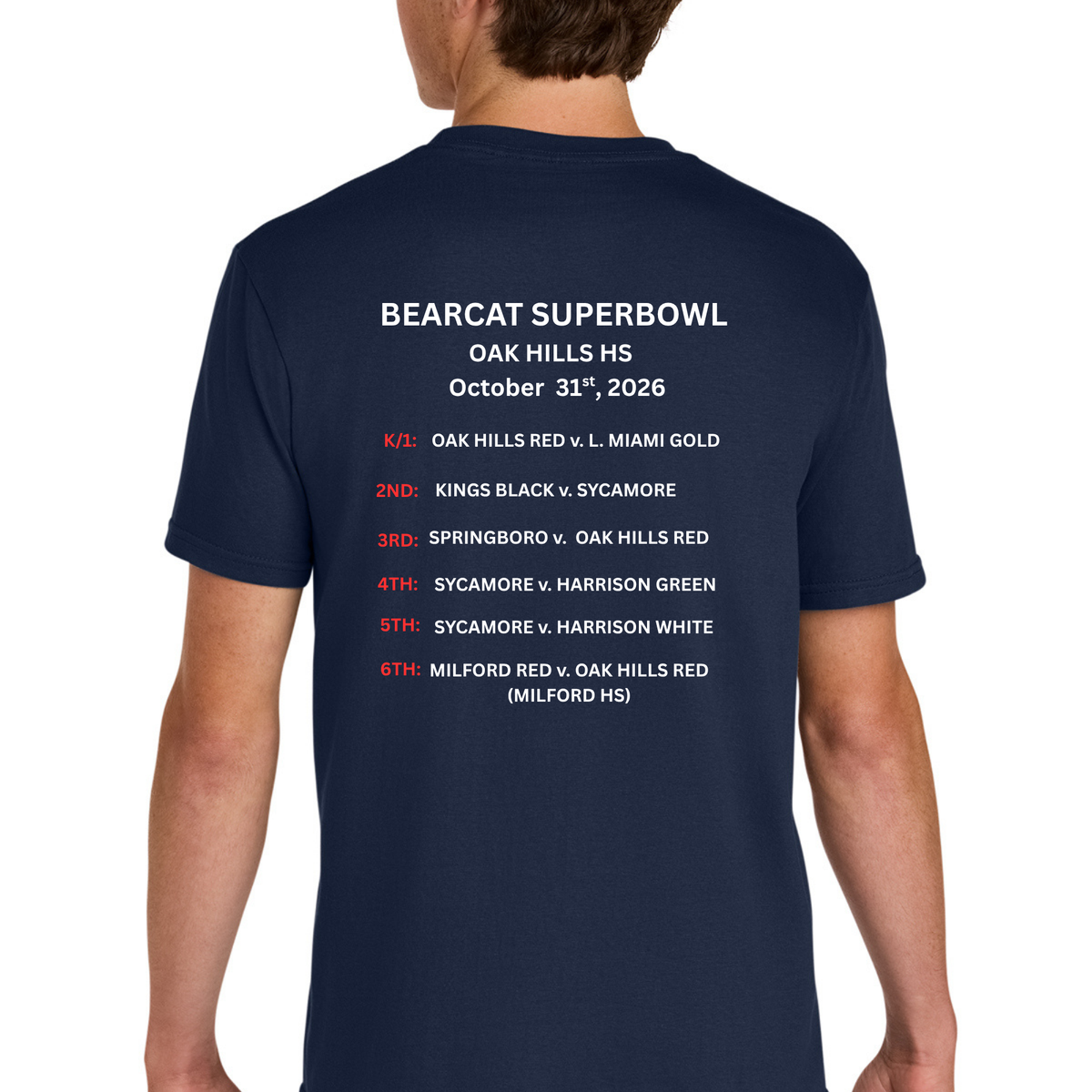 Official GCYFL Bearcat Super Bowl Adult Tshirt