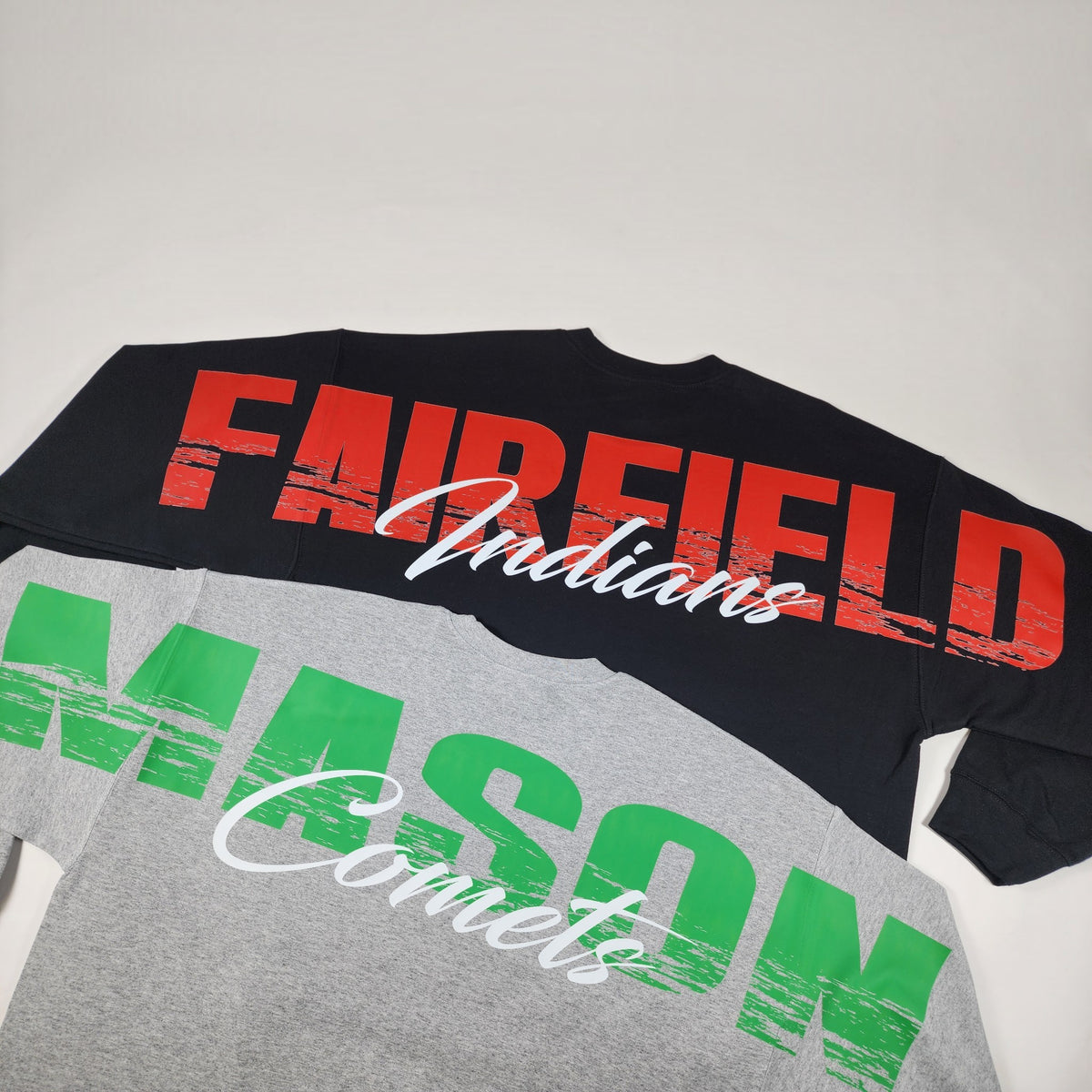 Custom School Spirit Sweatshirt | Personalized School Colors Big Back Spirit Wear
