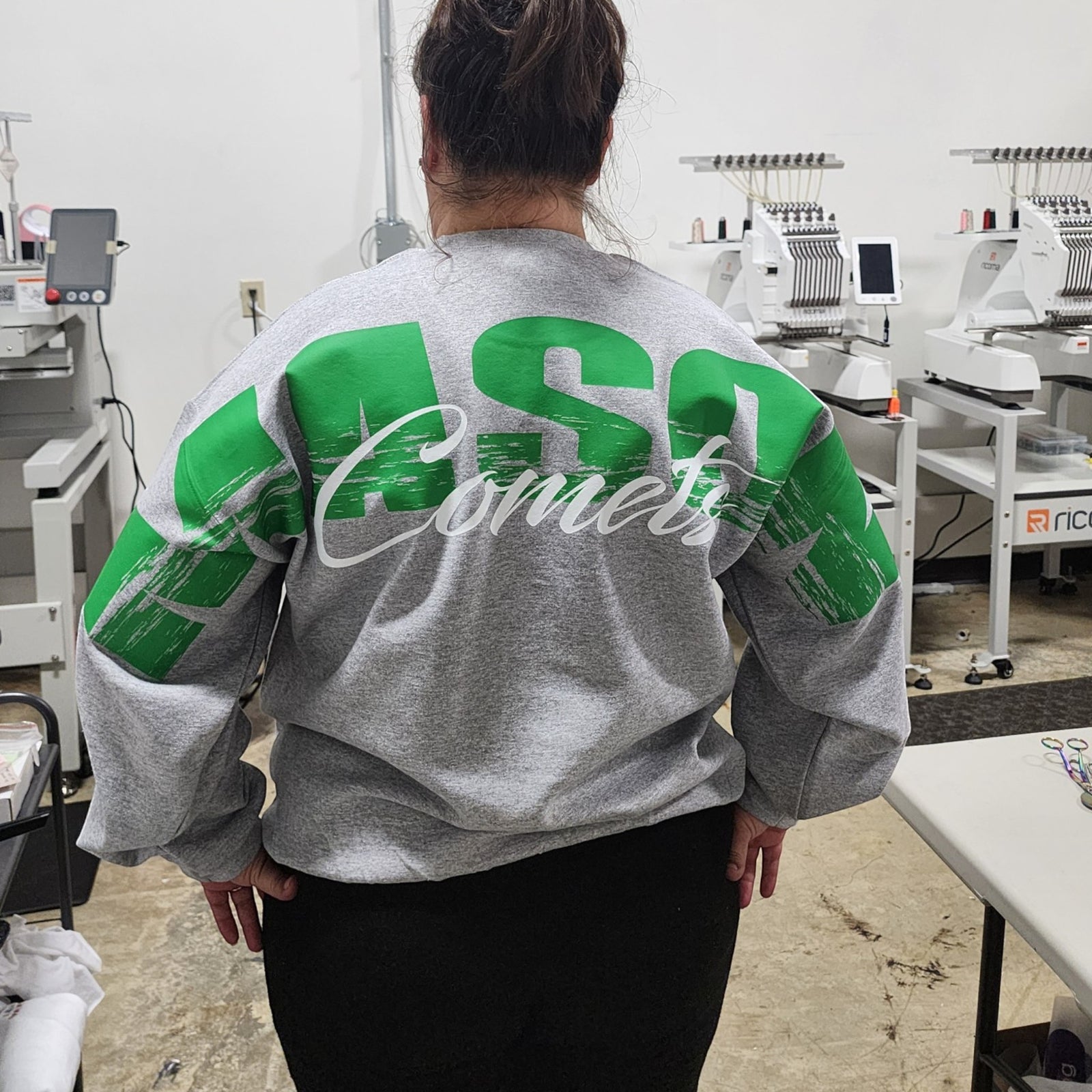 Custom School Spirit Sweatshirt | Personalized School Colors Big Back Spirit Wear