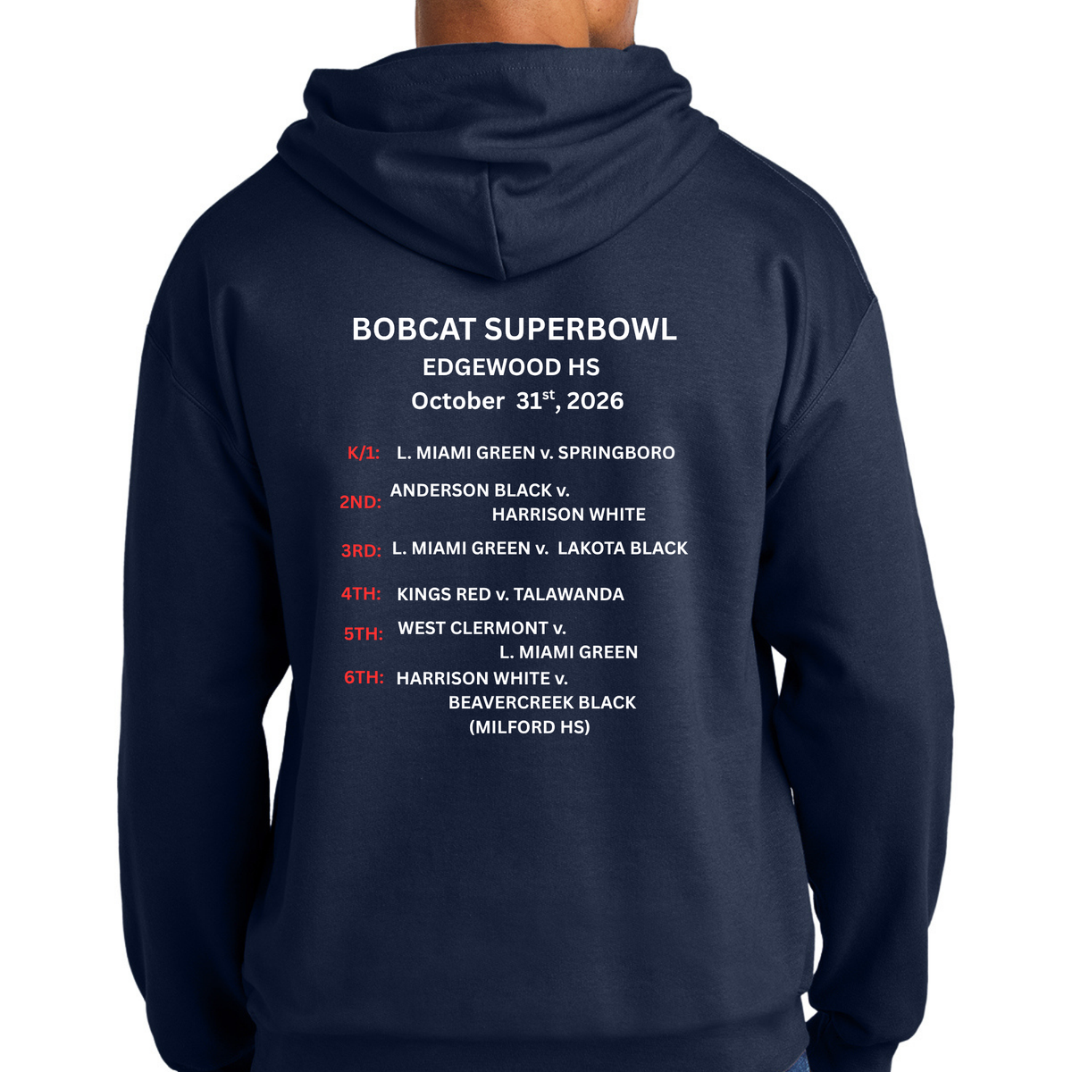 Official GCYFL Bobcat Super Bowl Adult Hoodie