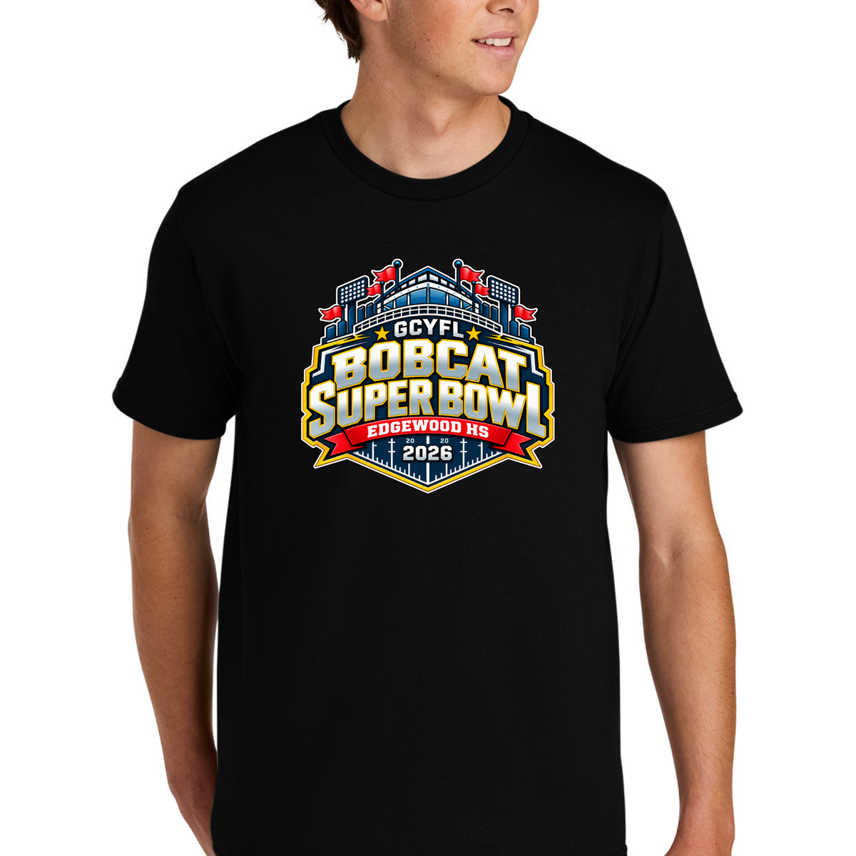 Official GCYFL Bobcat Super Bowl Adult Tshirt