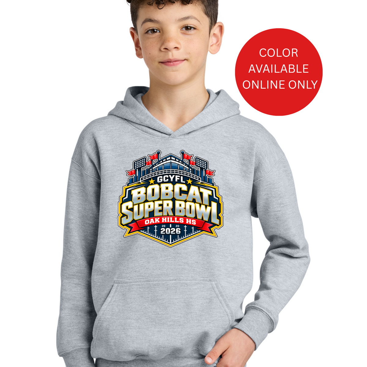 Official GCYFL Bobcat Super Bowl Youth Hoodie