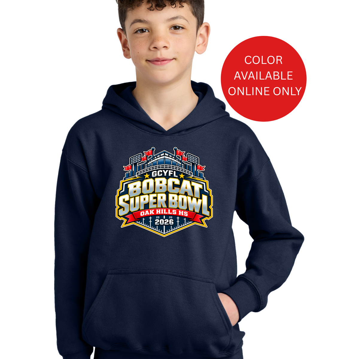 Official GCYFL Bobcat Super Bowl Youth Hoodie