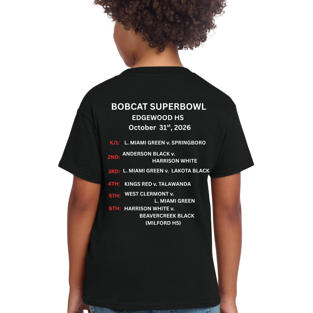 Official GCYFL Bobcat Super Bowl Youth Tshirt
