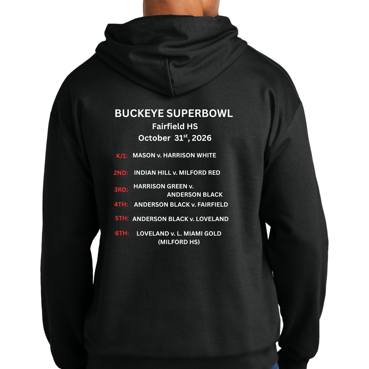 Official GCYFL Buckeye Super Bowl Adult Hoodie