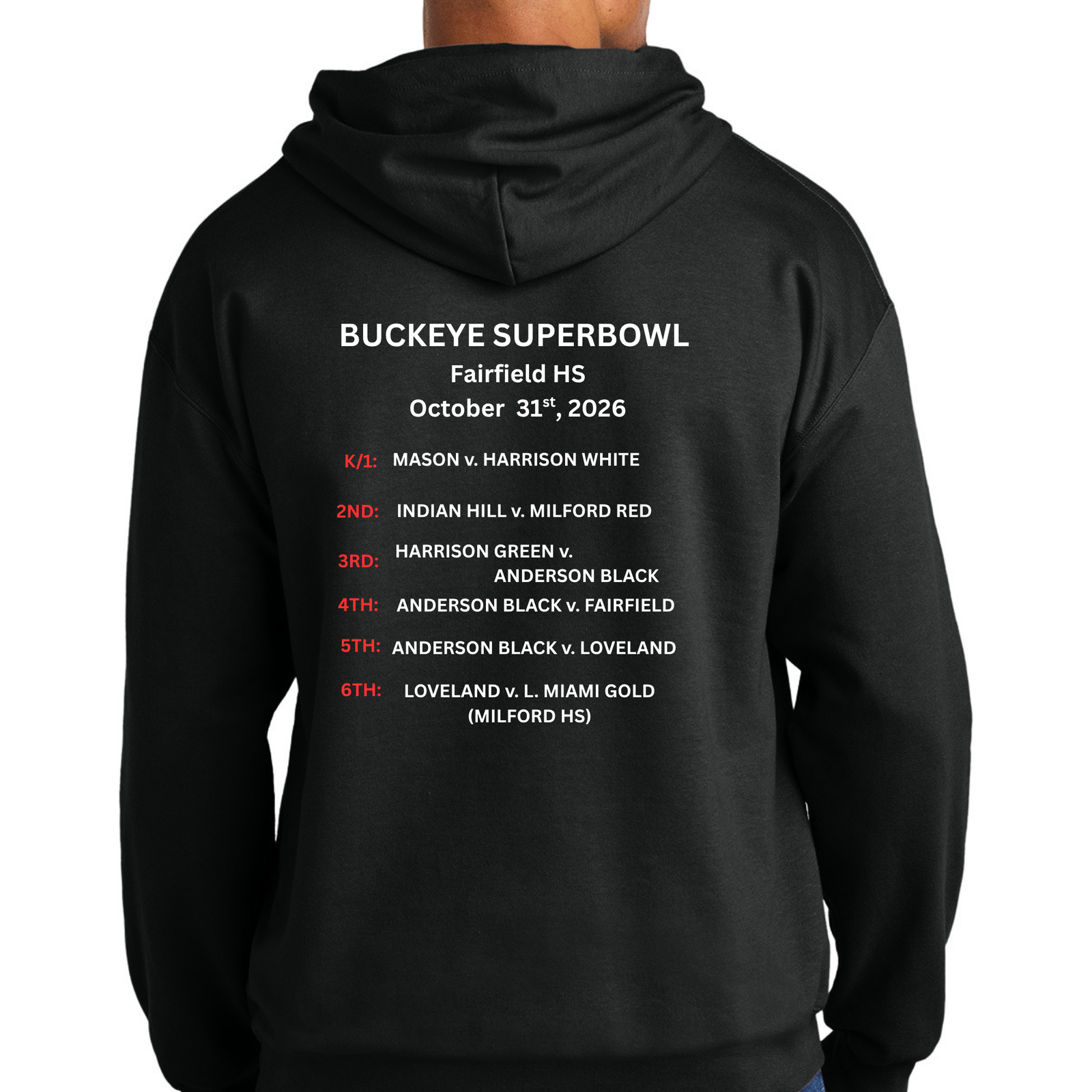 Official GCYFL Buckeye Super Bowl Adult Hoodie