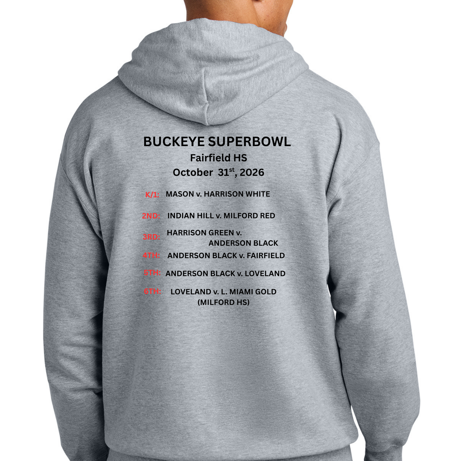 Official GCYFL Buckeye Super Bowl Adult Hoodie