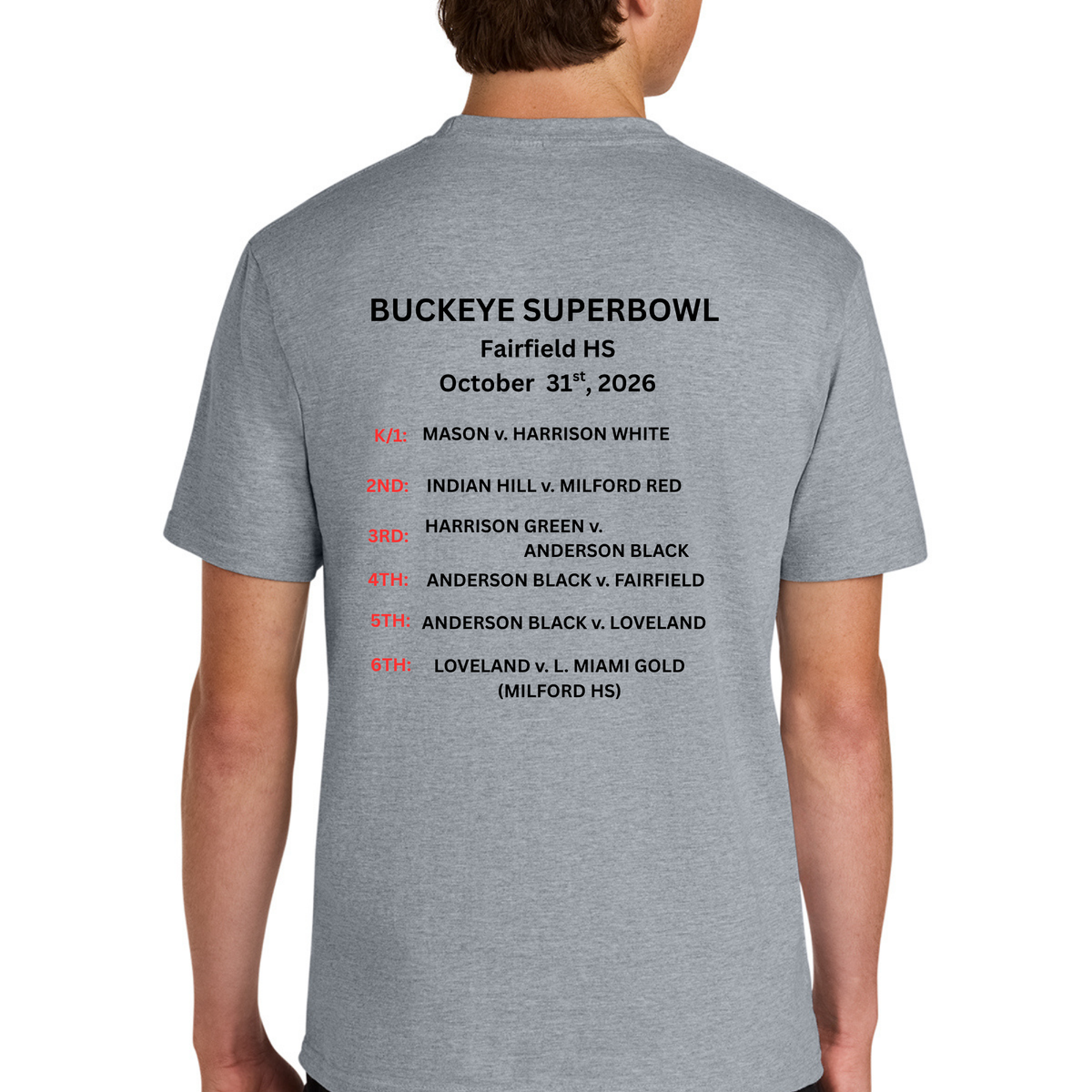 Official GCYFL Buckeye Super Bowl Adult Tshirt