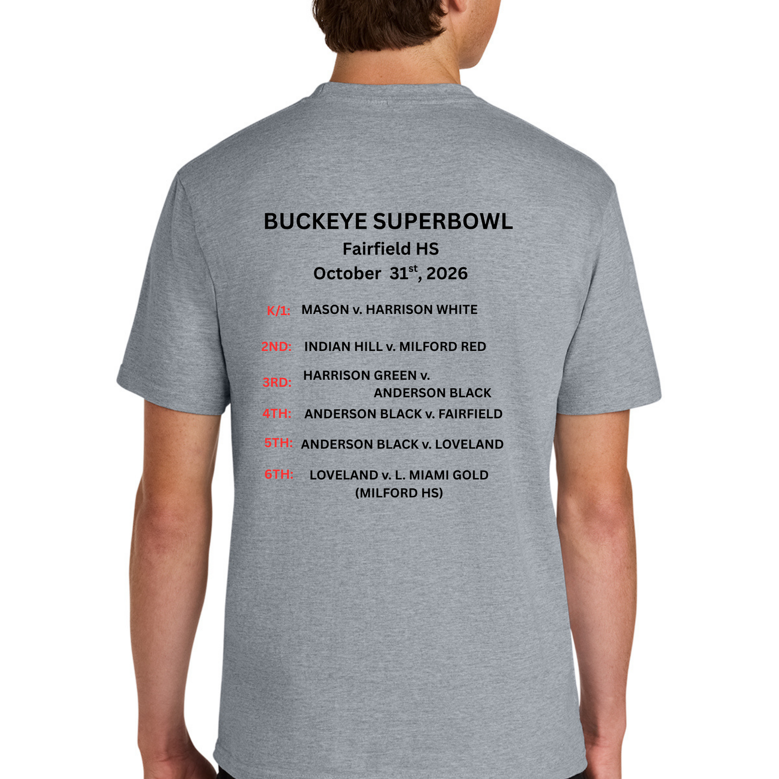 Official GCYFL Buckeye Super Bowl Adult Tshirt