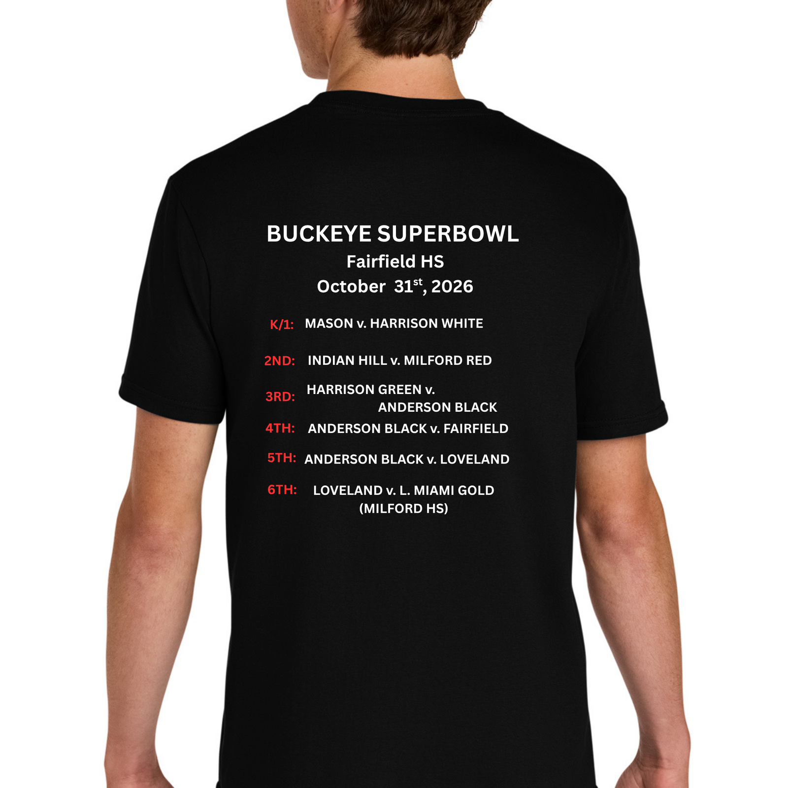 Official GCYFL Buckeye Super Bowl Adult Tshirt