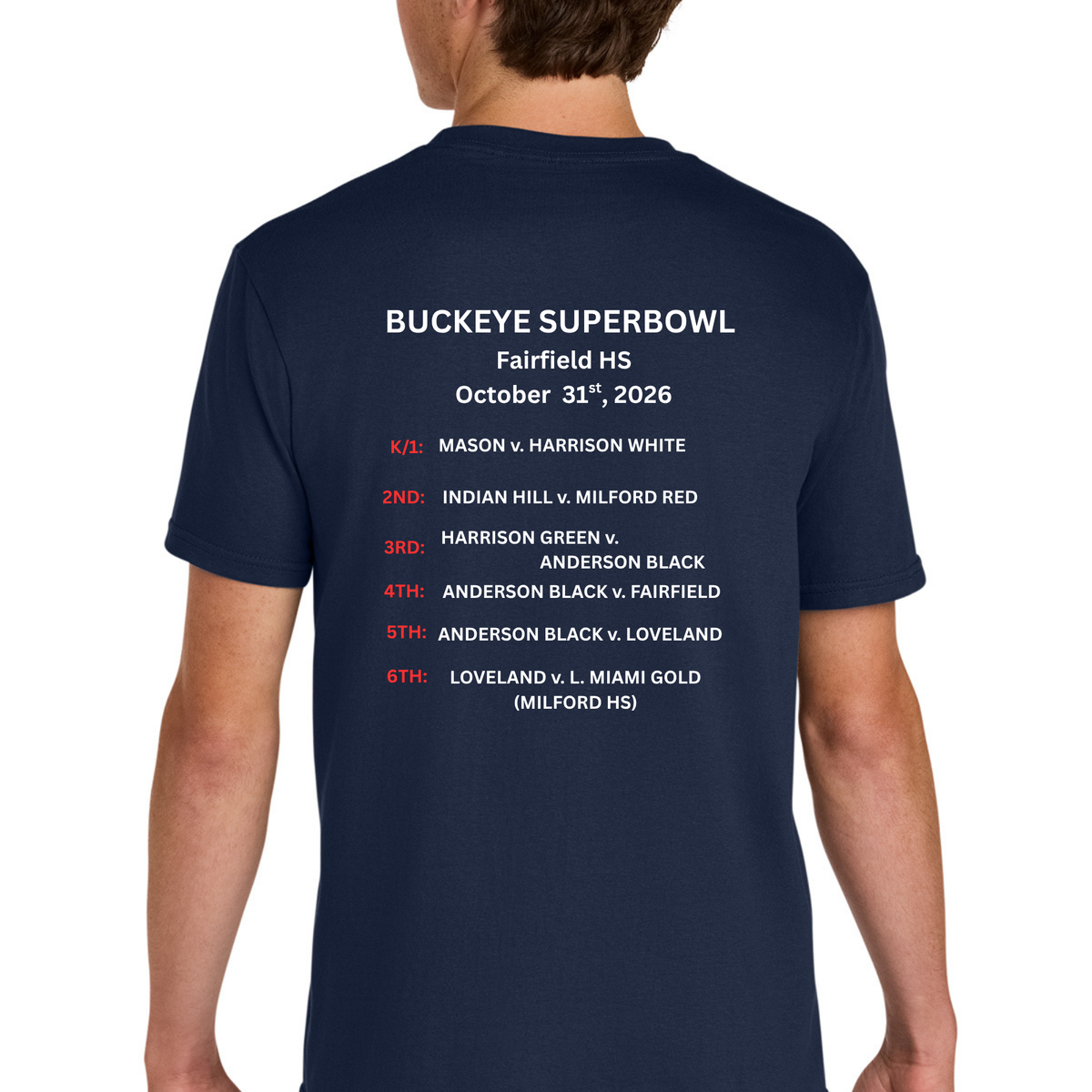 Official GCYFL Buckeye Super Bowl Adult Tshirt
