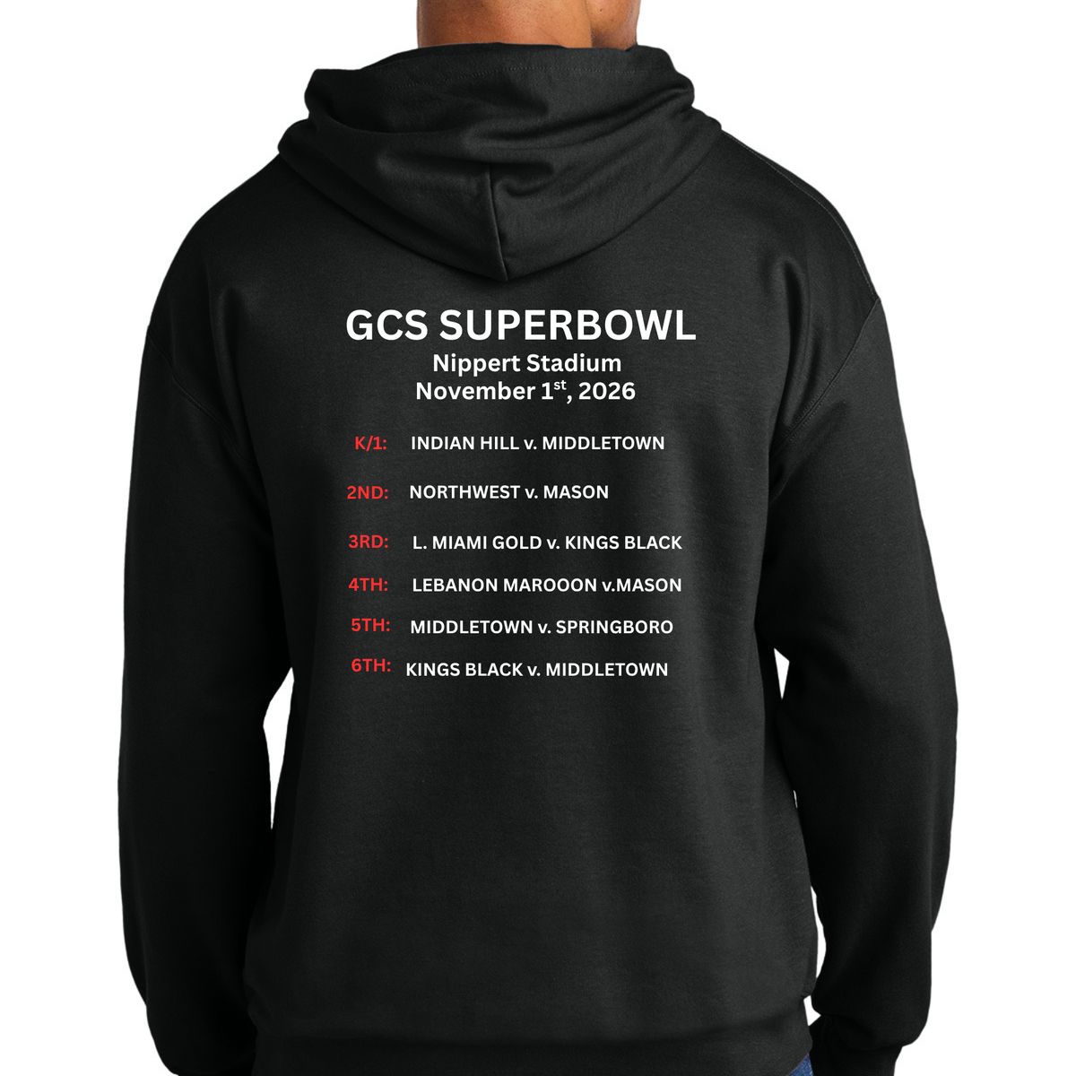 Official GCYFL GCS Super Bowl Adult Hoodie