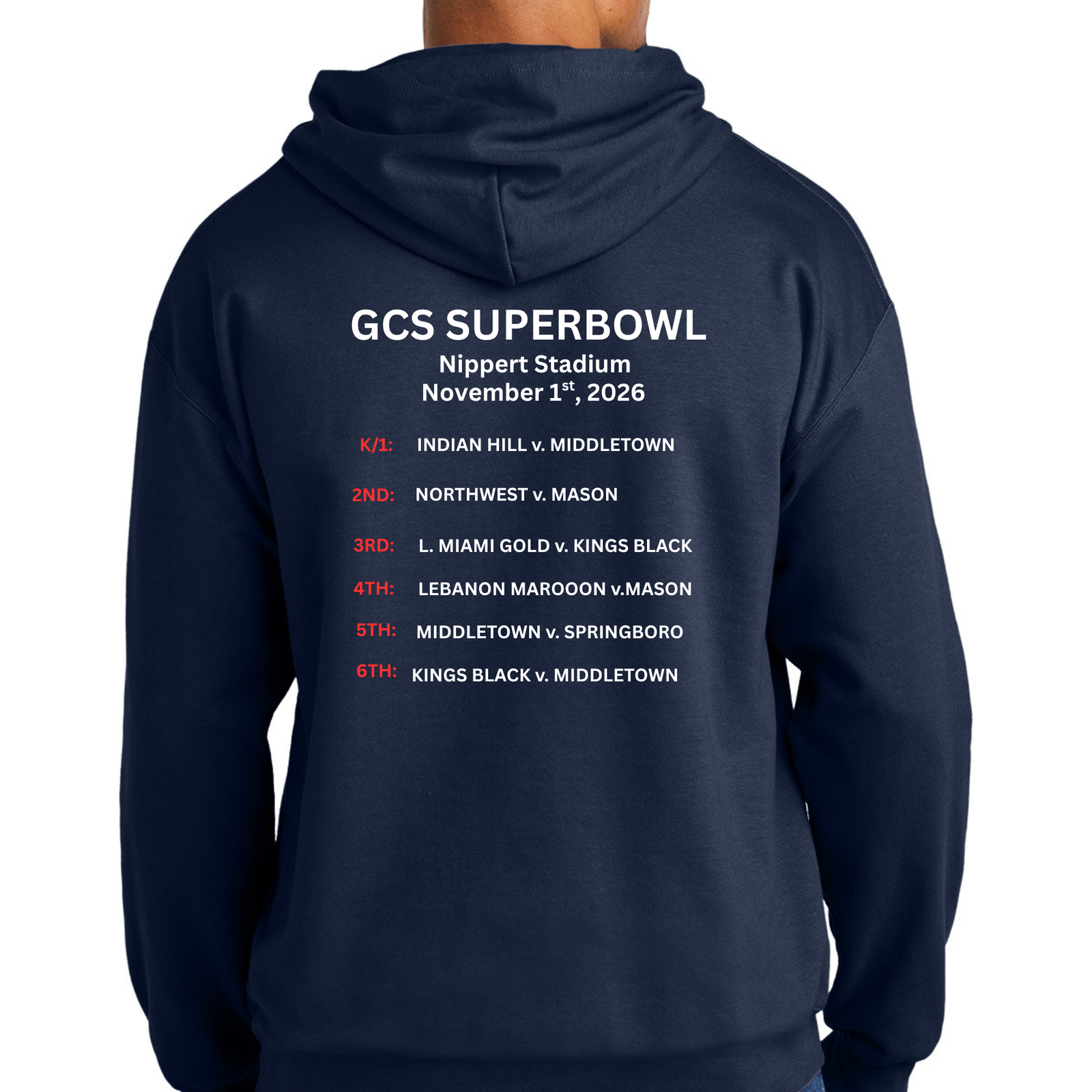 Official GCYFL GCS Super Bowl Adult Hoodie
