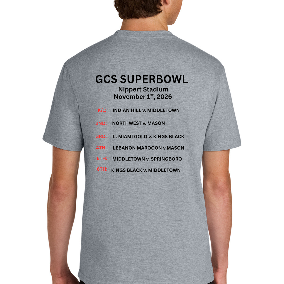 Official GCYFL GCS Super Bowl Adult Tshirt