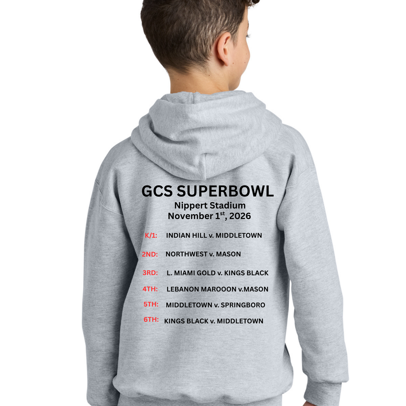 Official GCYFL GCS Super Bowl Youth Hoodie