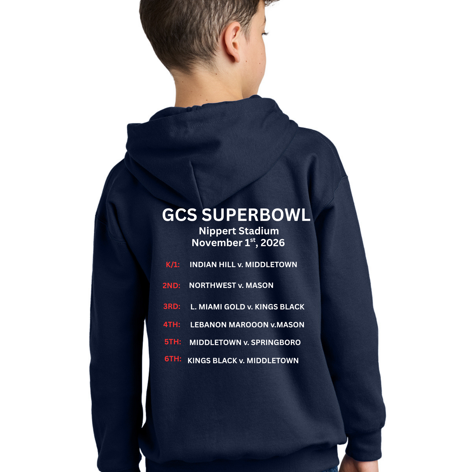 Official GCYFL GCS Super Bowl Youth Hoodie