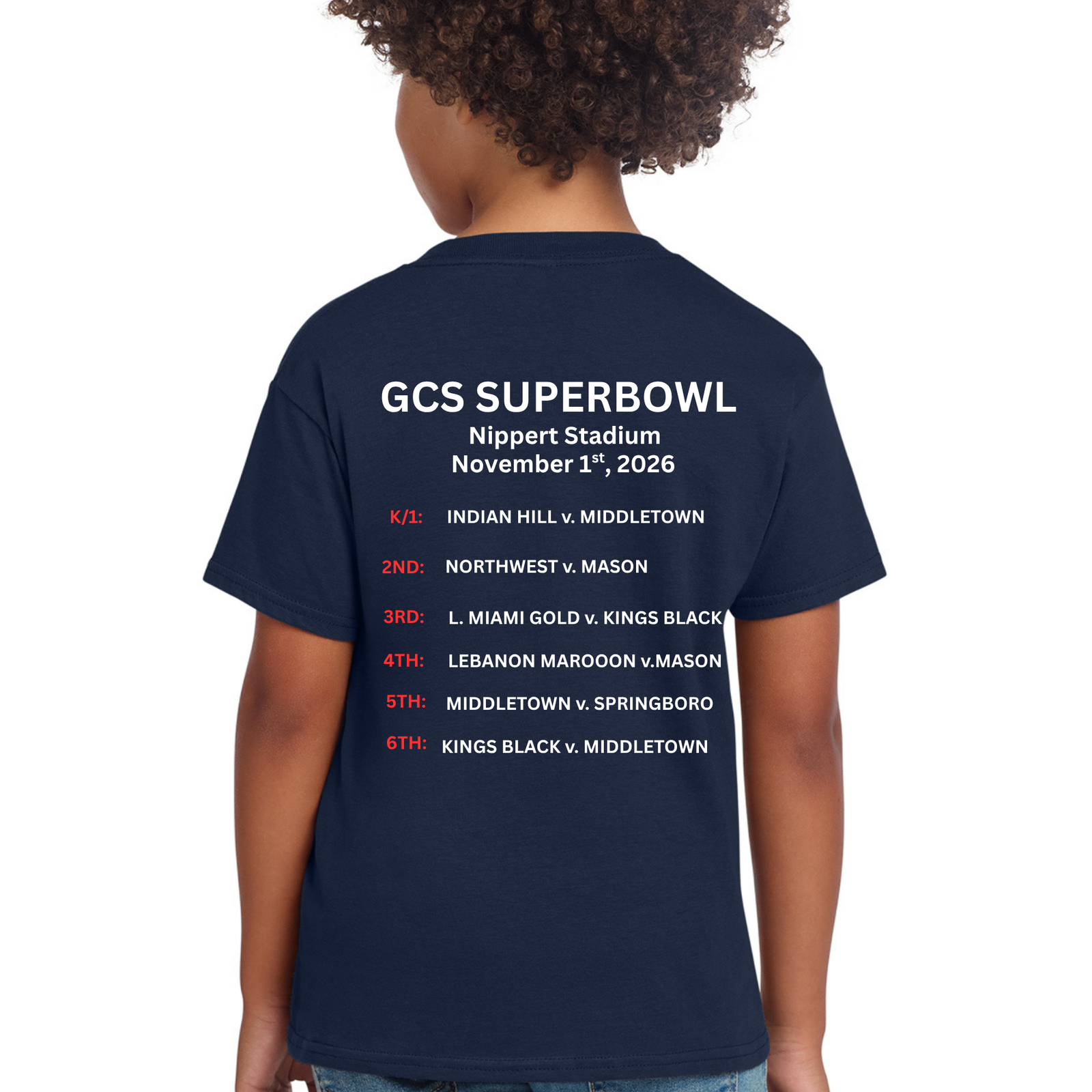 Official GCYFL GCS Super Bowl Youth Tshirt