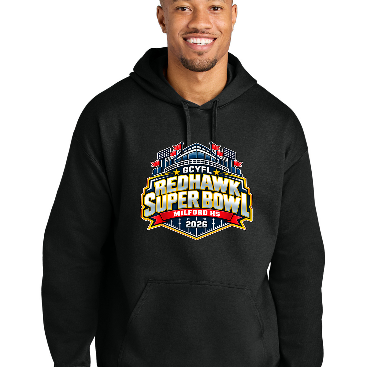 Official GCYFL Redhawk Super Bowl Adult Hoodie