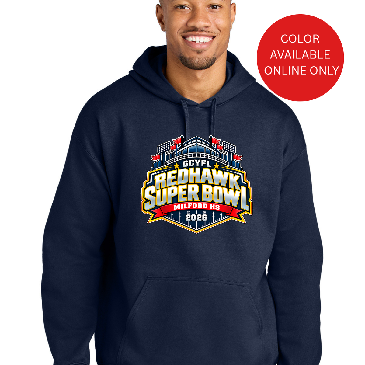 Official GCYFL Redhawk Super Bowl Adult Hoodie