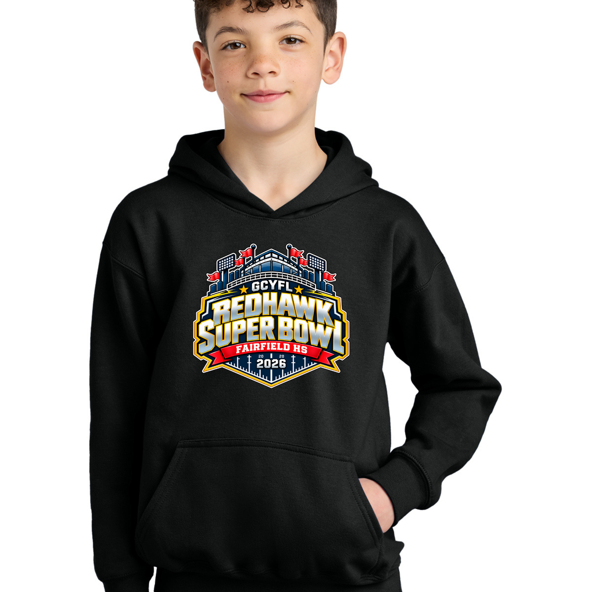Official GCYFL Redhawk Super Bowl Youth Hoodie