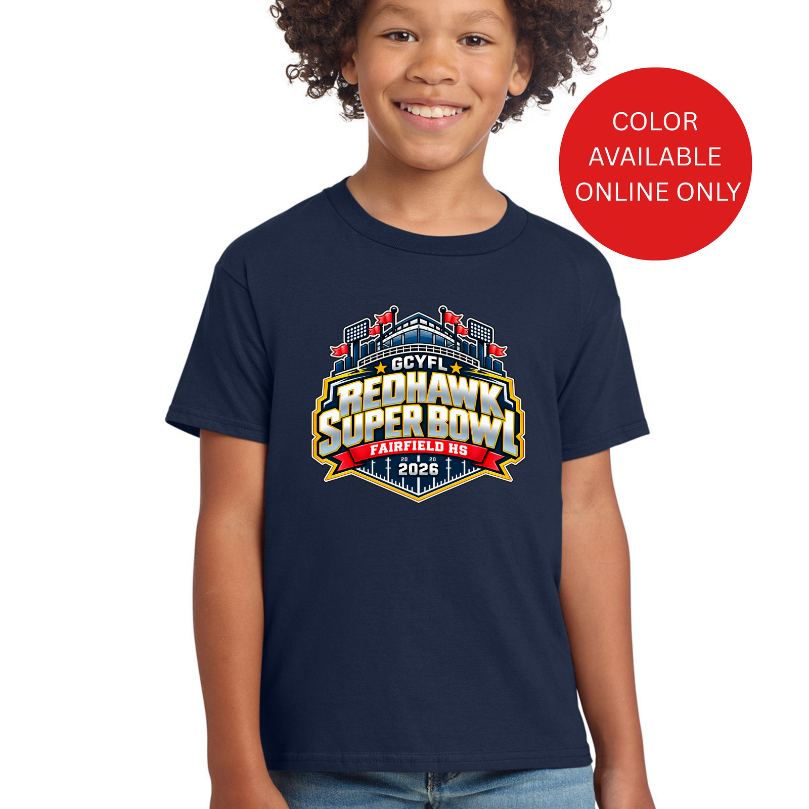 Official GCYFL Redhawk Super Bowl Youth Tshirt