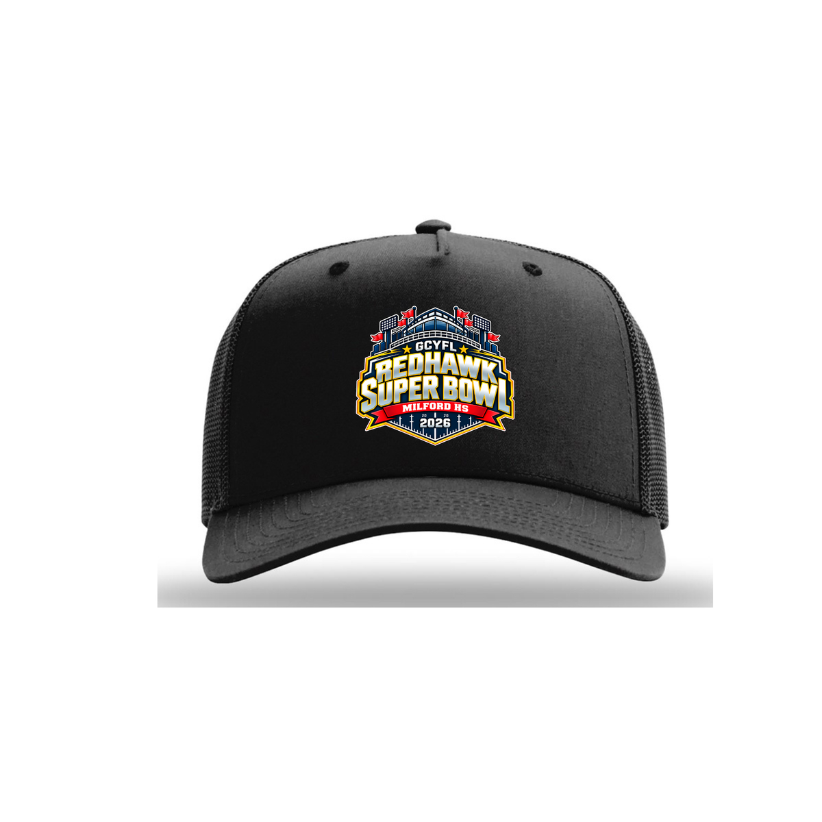 Official GCYFL Redhawk Superbowl Trucker Printed Hat