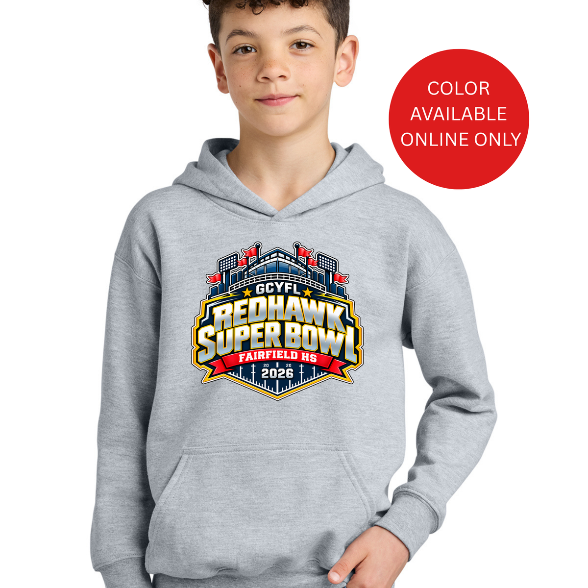 Official GCYFL Redhawk Super Bowl Youth Hoodie