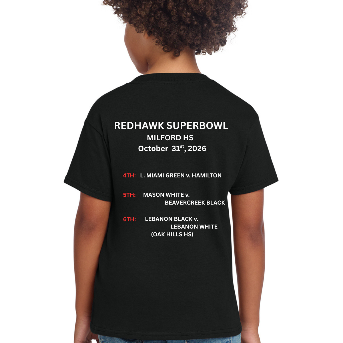 Official GCYFL Redhawk Super Bowl Youth Tshirt