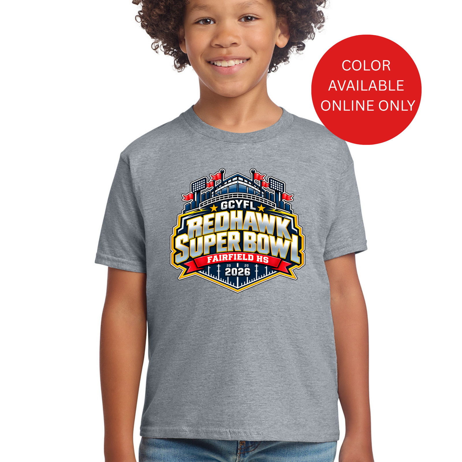 Official GCYFL Redhawk Super Bowl Youth Tshirt