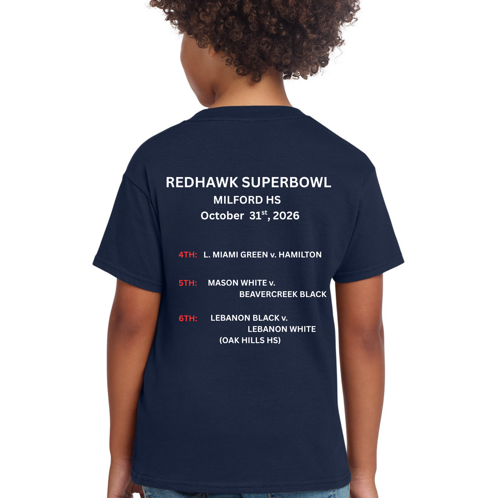 Official GCYFL Redhawk Super Bowl Youth Tshirt